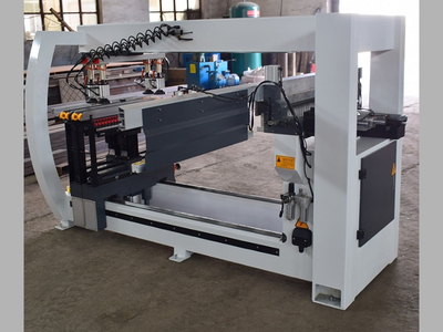 Multi-boring machine drilling precision holes in panels at Wudiqa factory