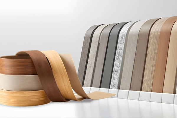 Edge banding machine processing laminated board at Wudiqa factory